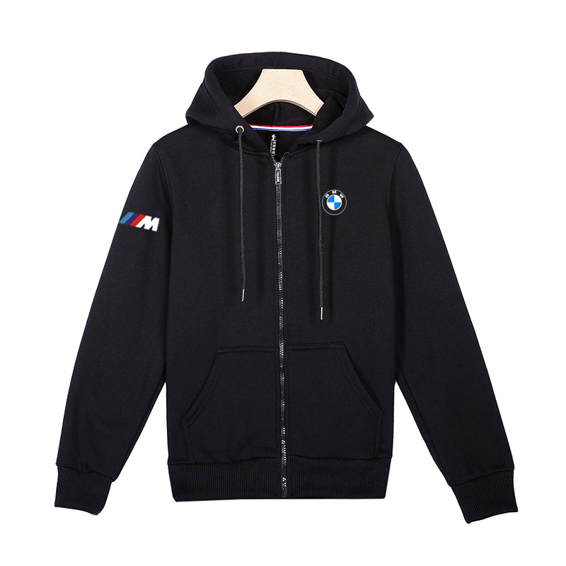 Sweat à Capuche BMW M Power Homme Zippé Poche Kangourou